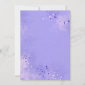 Elegant Purple Florals Wedding Save The Date Card Einladung (Rückseite)