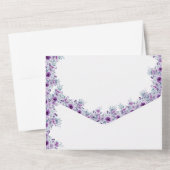 Elegant purple flower all in one einladung (Rückseite)