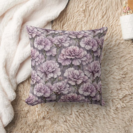 Elegant Purple Flower Pillow Kissen (Decke)