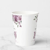 Elegant Purple Flowers 100. Geburtstagsparty Pappbecher (Rechts)