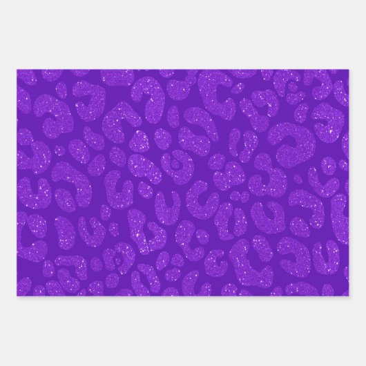 Elegant Purple Glitter  Geschenkpapier Set (Vorderseite 2)