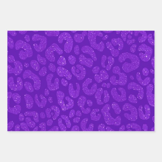 Elegant Purple Glitter  Geschenkpapier Set (Vorderseite)