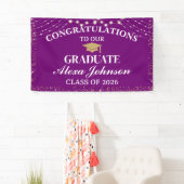 Elegant Purple & Gold Class Of 2026 Graduation Banner (Insitu)