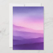 Elegant Purple Gradient Wedding Invitation Einladung (Rückseite)