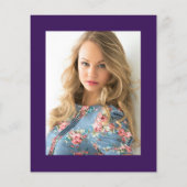 elegant purple graduation ceremony invitation (Rückseite)