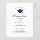 elegant purple graduation ceremony invitation (Vorderseite)