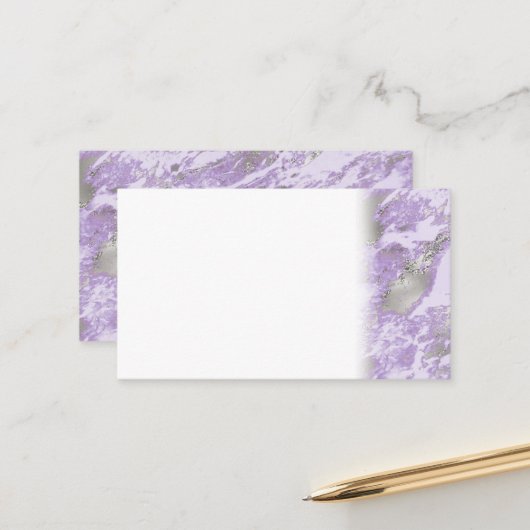 Elegant Purple Grey Abstract Chic Pattern Terminkarte (Vorderseite/Rückseite Beispiel)