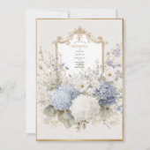 Elegant Purple Hydrangeas Vintage Wedding Einladung (Vorderseite)