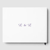 Elegant Purple Lavender Floral Wedding Gästebuch (Rückseite)