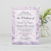 Elegant Purple Lilacs Watercolor Formal Wedding Einladung (Stehend Vorderseite)
