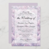 Elegant Purple Lilacs Watercolor Formal Wedding Einladung (Vorne/Hinten)