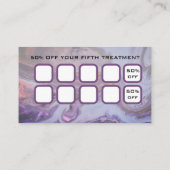 Elegant Purple Marble Hair Stylist Loyalty Card Treuekarte (Rückseite)