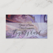Elegant Purple Marble Hair Stylist Loyalty Card Treuekarte (Vorderseite)