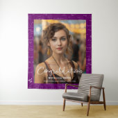 Elegant Purple Math Congratulations Photo Graduate Wandteppich (Beispiel)