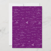Elegant Purple Math Handwritten Photo Graduation  Ankündigung (Rückseite)