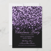 Elegant Purple Midnight Glam Christmas Party Einladung (Vorderseite)