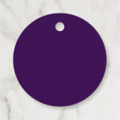 Elegant Purple Minimalist Bachelorette Party Geschenkanhänger (Rückseite)