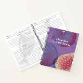 Elegant Purple Painterly Fig Fruit Recipe Notizblock (Innenseite)