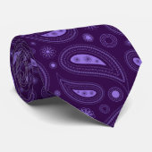 Elegant Purple Paisley Krawatte (Gerollt)