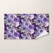 Elegant Purple Pansy Pansies Floral Towel Set (Handtuch)