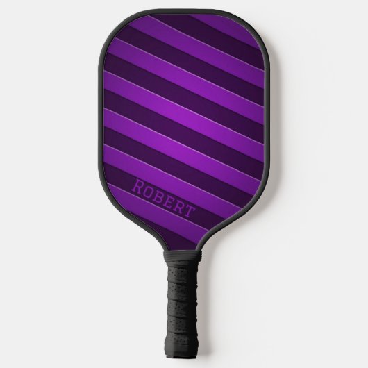Elegant Purple Personalized Script Name Pickleball Schläger (Rückseite)