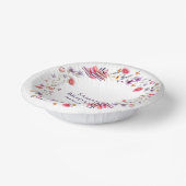 Elegant Purple Poppy Storybook Bridal Shower Pappteller (Gewinkelt)