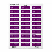 Elegant Purple Script Graduation Return Address la (Vorne)