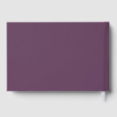 Elegant Purple Scrollwork Gästebuch (Rückseite)