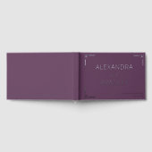Elegant Purple Scrollwork Gästebuch (Voll)