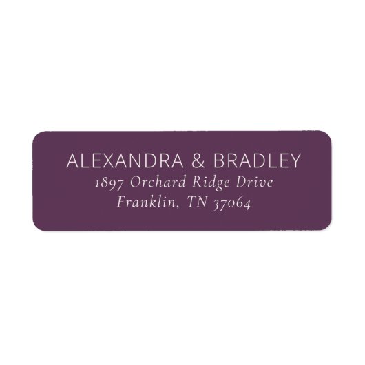 Elegant Purple Typographic (Vorne)