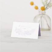 Elegant Purple Victorian Wedding Platzkarte (Vorderseite)