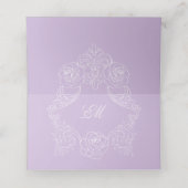 Elegant Purple Victorian Wedding Platzkarte (Innenseite Aufgefaltet)