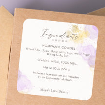 Elegant Purple Watercolor Ingredient Product