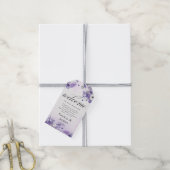 Elegant Purple Watercolor wedding Geschenkanhänger (Mit Garn)