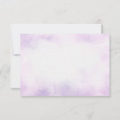 Elegant Purple Watercolor wedding RSVP Karte (Rückseite)