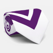 Elegant purple & white chevron pattern Neck Tie Krawatte (Gerollt)