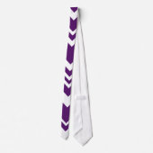Elegant purple & white chevron pattern Neck Tie Krawatte (Rückseite)