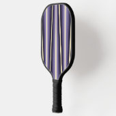 Elegant Purple White Chevron Pattern Pickleball Schläger (Links)