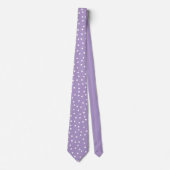 Elegant Purple White Dots Pattern Groom Gift Krawatte (Vorderseite)
