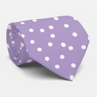 Elegant Purple White Polka Dots Groom Gift   Krawatte