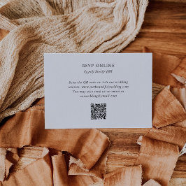 Elegant QR Code Classic Wedding RSVP Karte