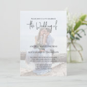 Elegant QR Code RSVP Photo Template Einladung (Stehend Vorderseite)