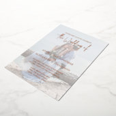 Elegant QR Code RSVP Photo Template Folieneinladung (Gedreht)