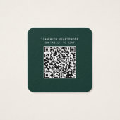 Elegant QR Code Wedding RSVP Card (Rückseite)