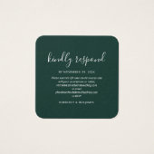 Elegant QR Code Wedding RSVP Card (Vorderseite)