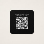 Elegant QR Code Wedding RSVP Mini Card (Rückseite)