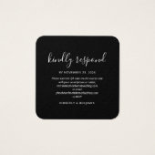 Elegant QR Code Wedding RSVP Mini Card (Vorderseite)