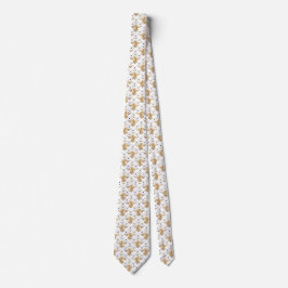 Elegant Queen Bee Honeycomb Pattern Neck Tie Krawatte