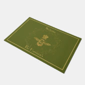 Elegant Queen Bee Leaf Wreath Door Mat Fußmatte (Schrägansicht)