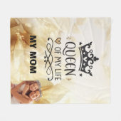 Elegant Queen of my Life-my mom  Fleecedecke (Vorderseite (Horizontal))